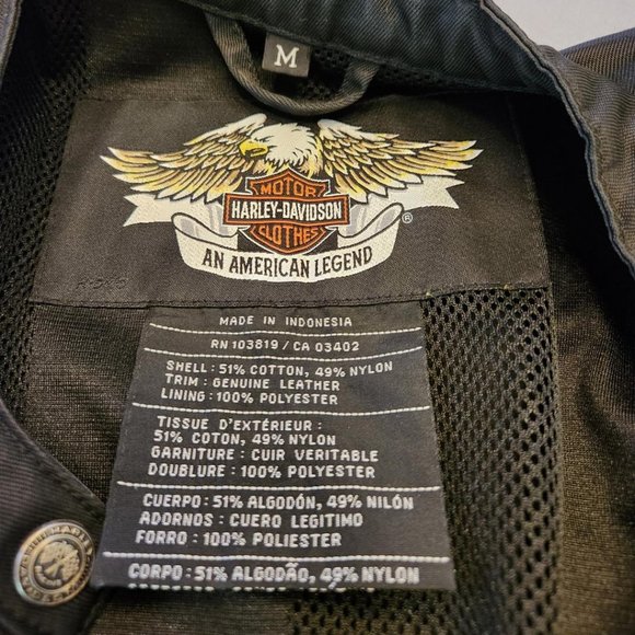 Harley Davidson Black Full Zip Long Sleeved Jacket - Picture 4 of 5